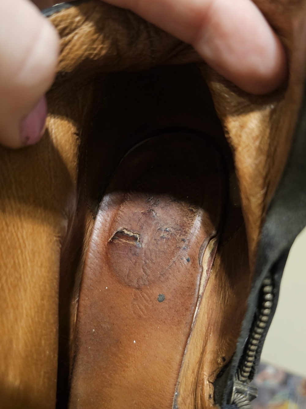 Madewell Black Leather Ankle Booties with Brown Stacked Heel - Picture 6 of 8
